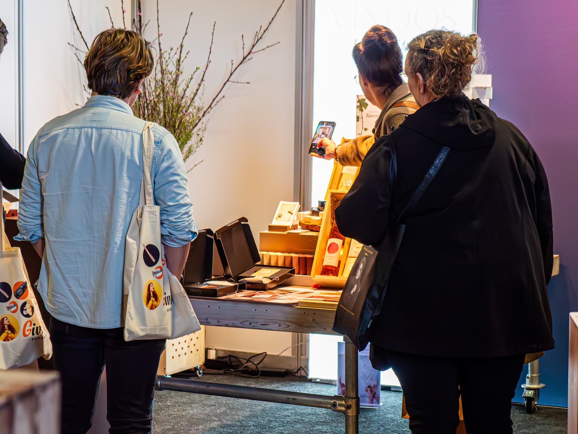 Kerstpakkettenbeurs stands